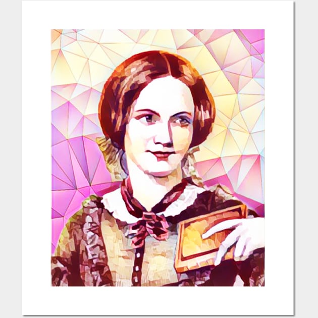 Charlotte Bronte Pink Portrait | Charlotte Brontë Artwork 13 Wall Art by JustLit